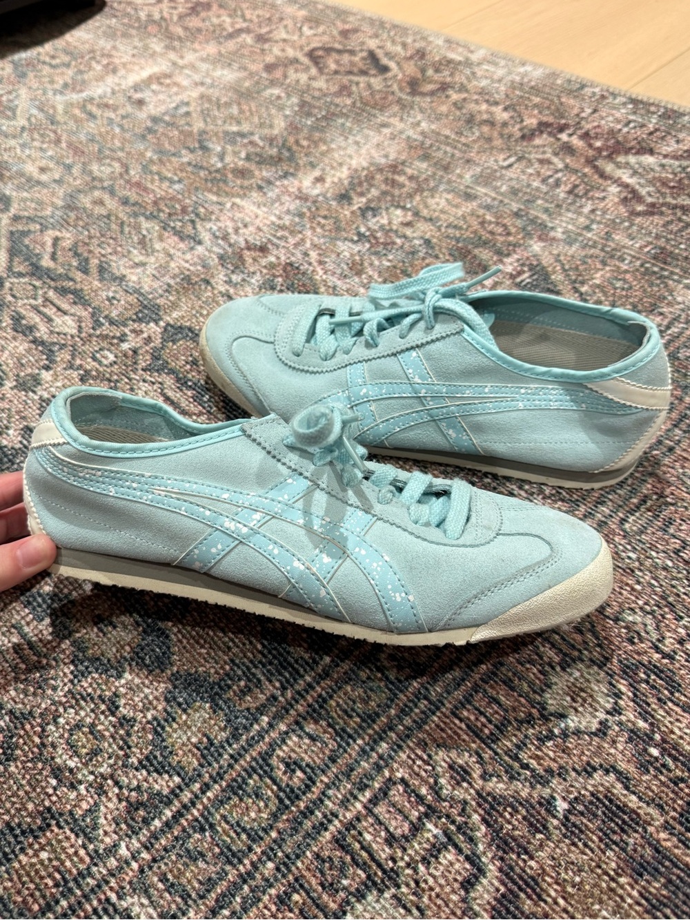 Vintage Onitsuka Tiger Mexico 66 Turquoise Splatter
